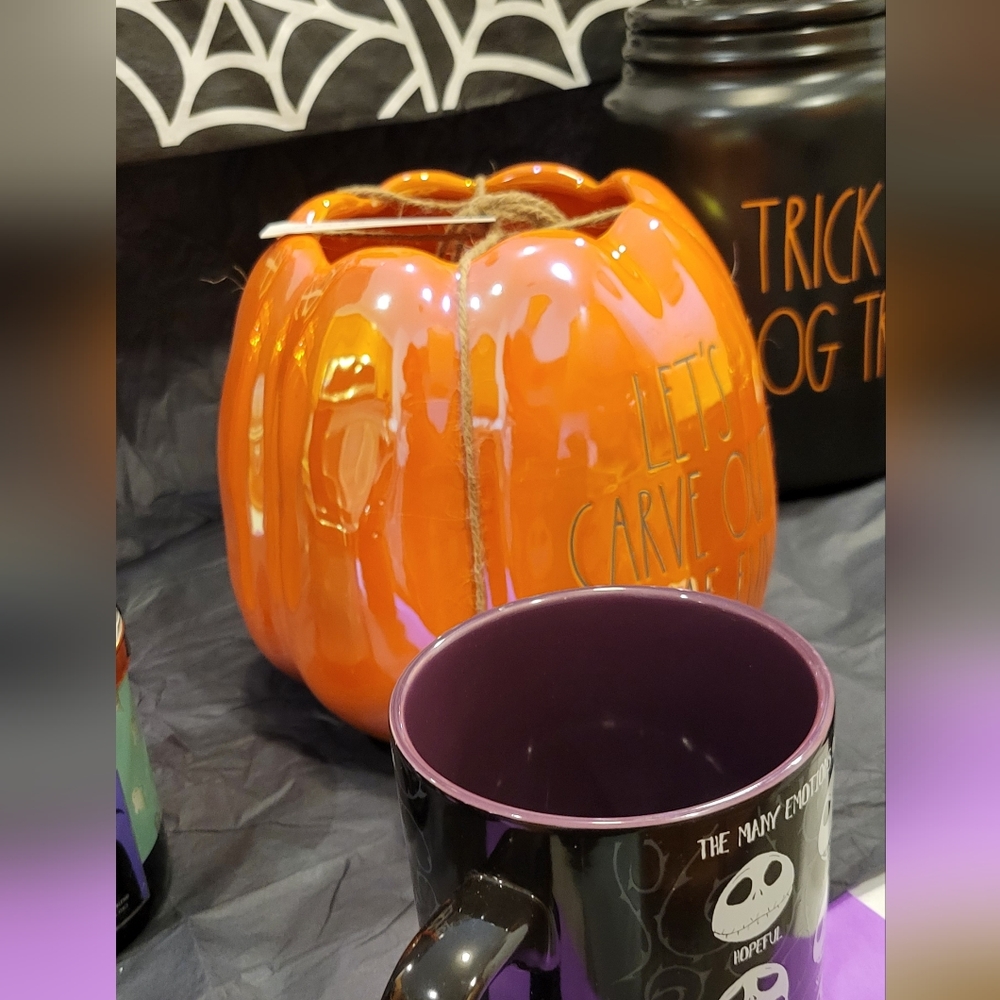 Halloween Pumpkin Decor • Orange Luster • Rae Dunn • Planter